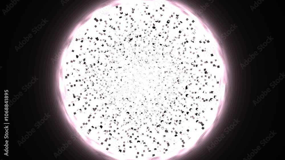 Poster dynamic sphere with fluid gradient and light effects
