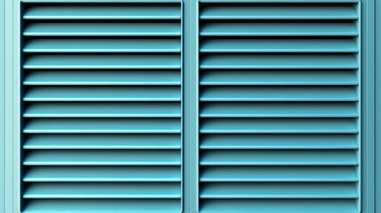 close up of blue metal air conditioner coil with horizontal slats, showcasing its sleek design and functionality. vibrant color adds modern touch to any setting
