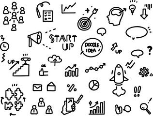 set of icons for start up vector illustration