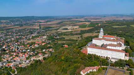 Europe, hungary, Pannonhalma. Benedictine abbey. aerial photo