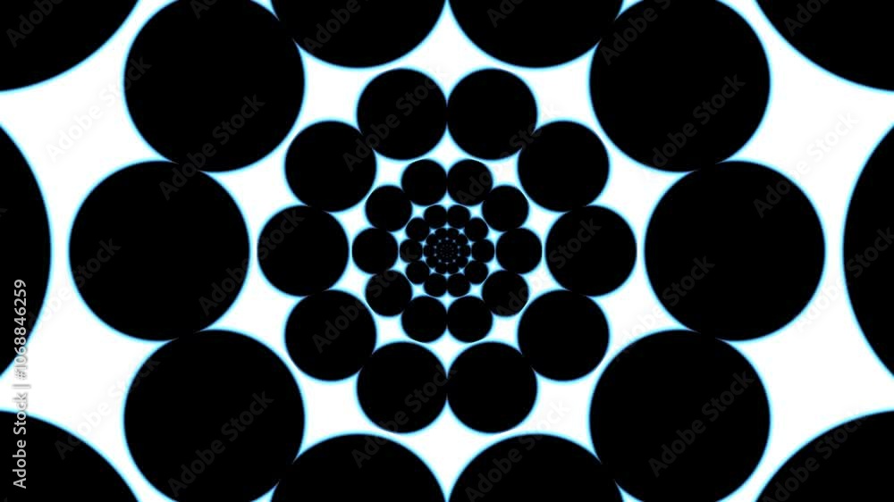 Aufkleber smoothly transitioning rings of circles animation