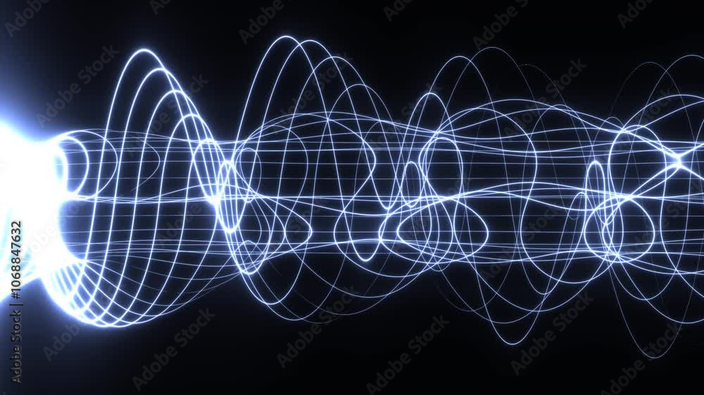 Poster smooth ribbon wave patterns