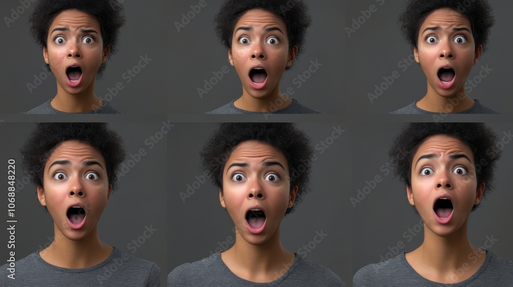 Poster facial expression recognition used in games and applications to respond