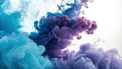 Fototapeta premium Moody abstract art featuring swirling clouds of blue and purple ink, murky, artwork, atmospheric, tactile