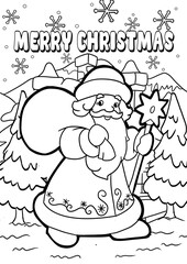 Christmas coloring page for Kids