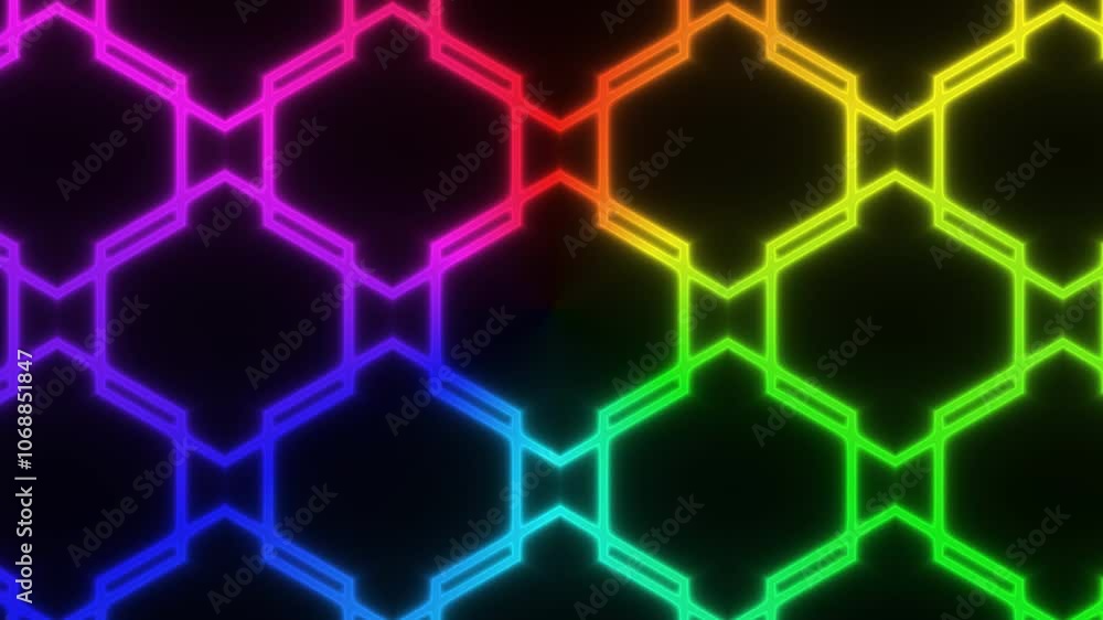 Poster dynamic expanding hexagonal grid