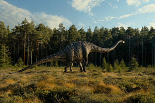 Dinosaure herbivore sauropode du genre Mamenchisaurus