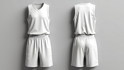 Realistic Front and back view of women's sports shorts mockup. generative Ai
