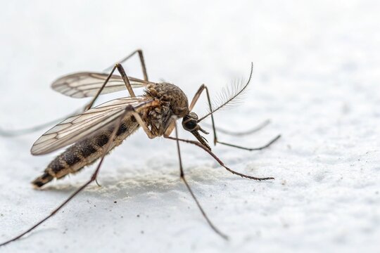 death mosquito on white background macro, bug bite, insect behavior, nature, bloodthirsty insect, mosquito