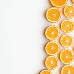 Fototapeta premium Orange slices for decoration on white background