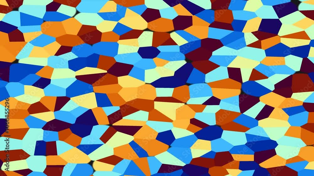 Poster dynamic smooth voronoi cell animation for modern design