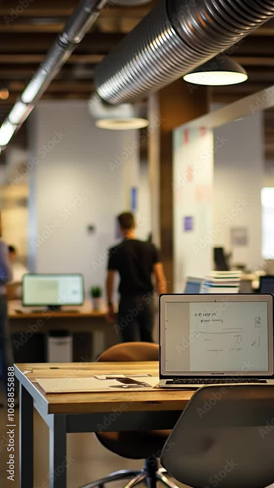Aufkleber a group of individuals engages in teamwork within a contemporary office environment. they are utiliz