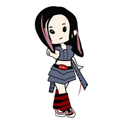 Girlband cartoon cute kpop idol baby monster