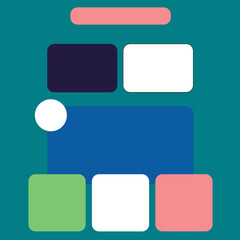 Colored square template background with blank space for products and copy space