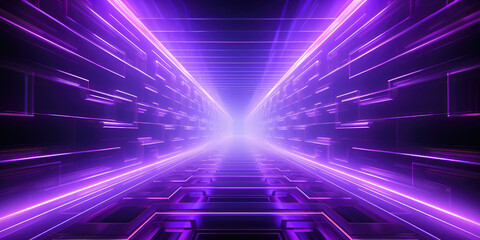 Neon Glow Cyber Tunnel Speed Background