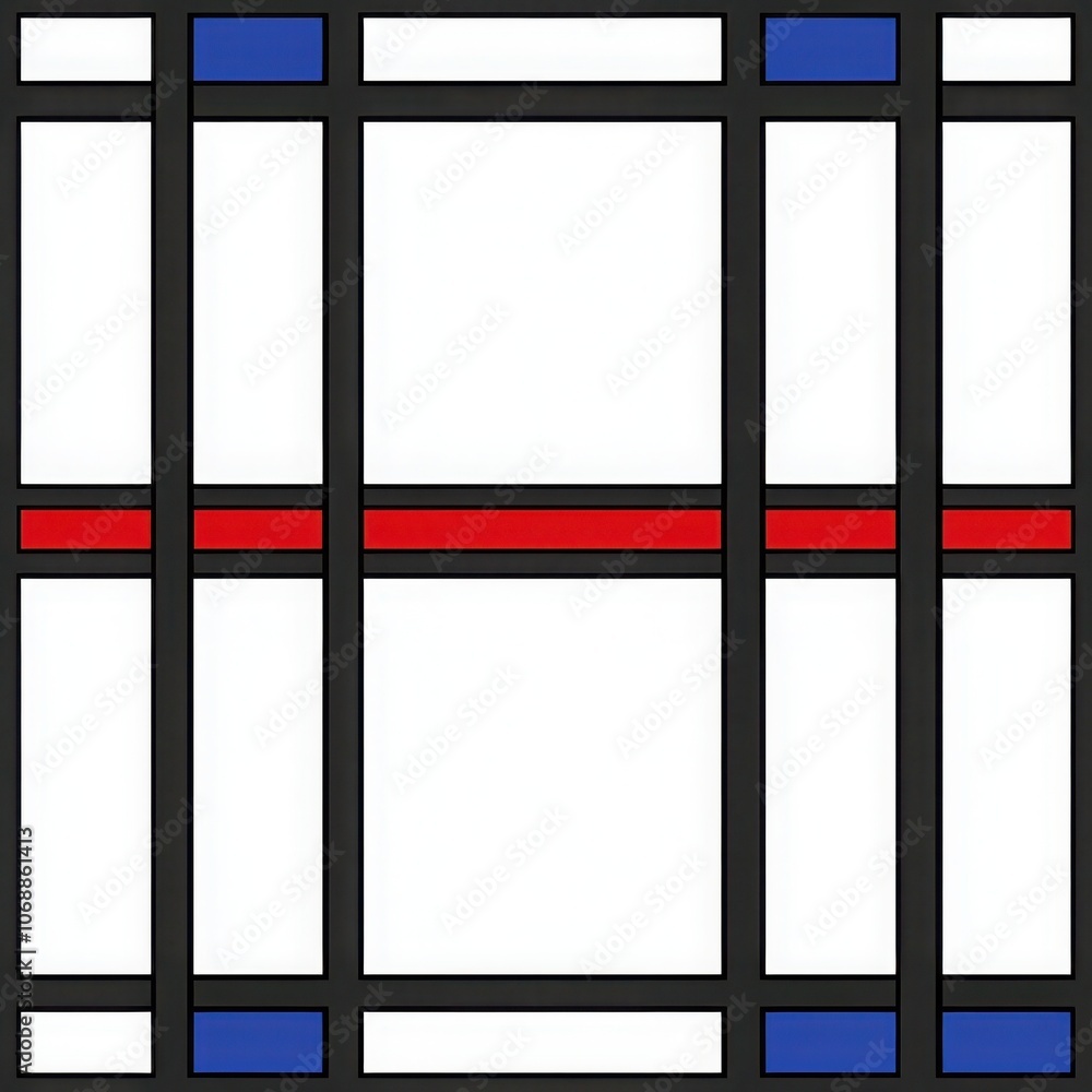 Poster abstract geometric color block pattern white background.