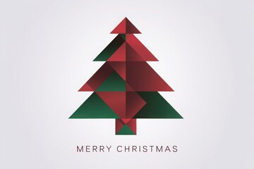 Modern geometric christmas tree design for festive decor and greeting cards