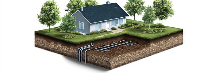 Geothermal Heating System: Underground Pipes and Energy Efficiency