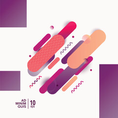 Liquid color with geometry background design