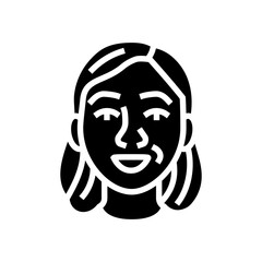 admiration woman expression glyph icon vector. admiration woman expression sign. isolated symbol illustration
