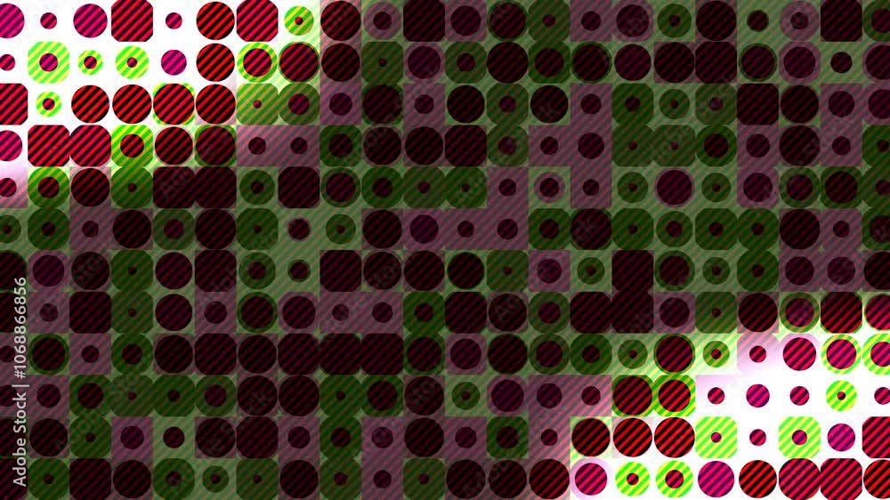 Poster soft rounded corners squares grid with motion