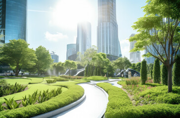 Sustainable Urban Oasis Amidst Skyscrapers
