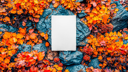 Empty White Objects Mockups with Fall - Autumn Environment - Logo and Graphics Placement