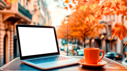 Empty White Objects Mockups with Fall - Autumn Environment - Logo and Graphics Placement