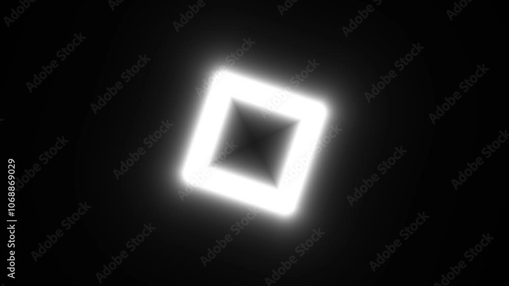 Aufkleber dynamic cube glow: futuristic wireframe animation experience