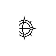 Compass vector logo template design