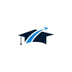 Student cap icon logo design
