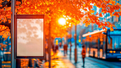 Empty White Objects Mockups with Fall - Autumn Environment - Logo and Graphics Placement