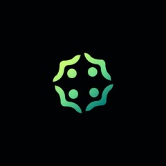 Connect circle style vector logo design