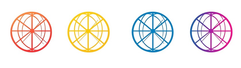 Obraz premium Elegant Colored Icon Designs for Creative Projects