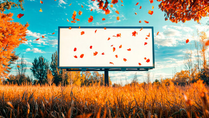 Empty White Objects Mockups with Fall - Autumn Environment - Logo and Graphics Placement