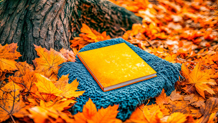 Empty White Objects Mockups with Fall - Autumn Environment - Logo and Graphics Placement