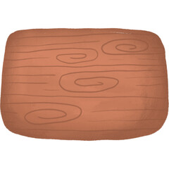 Wood watercolor illustration 