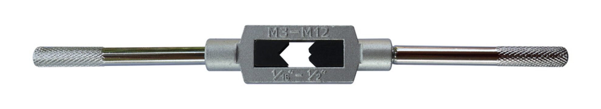 Adjustable tap handle m3 to m12 taper size on transparent background