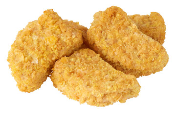Crispy fried chicken cut out isolated transparent background