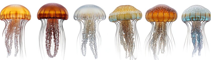 Colorful Jellyfish Display Underwater
