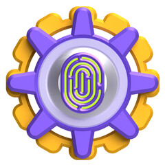 Cyber Gear 3D Icon