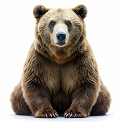 Fototapeta premium bear in white background