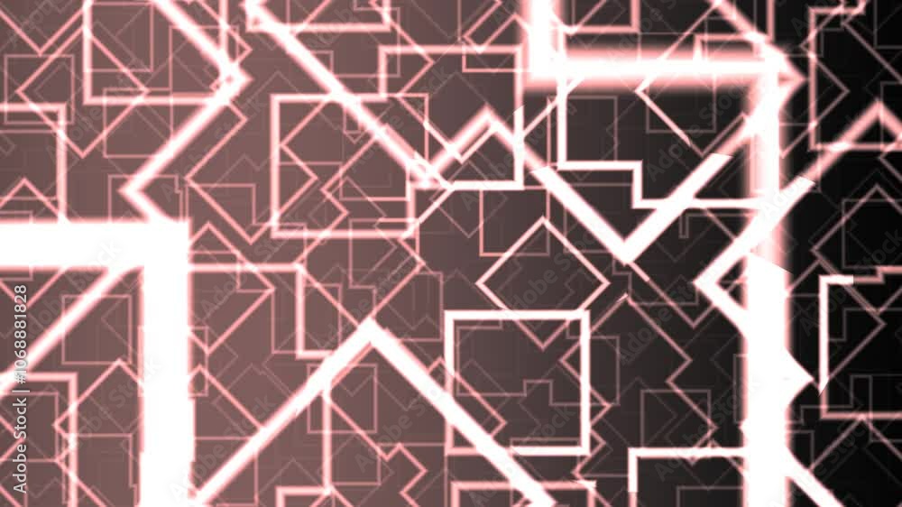 Poster smooth lines and squares digital abstract mask