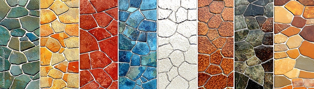 Poster colorful mosaic tiles design array