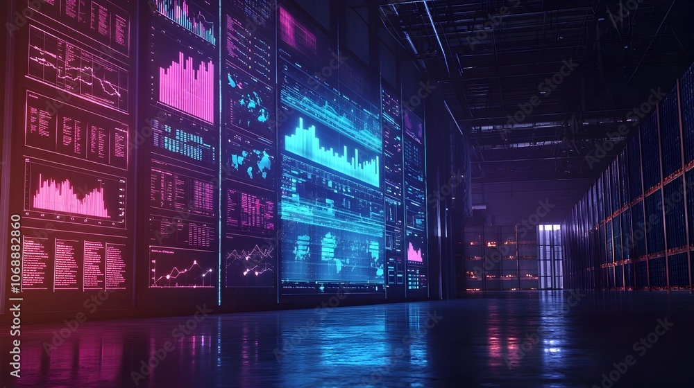 Poster dynamic digital logistics dashboard showcasing real time supply chain data and analytics