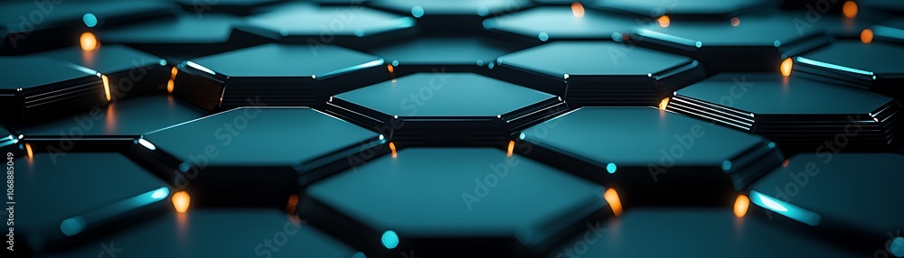 Aufkleber pulsating abstract background with hexagonal shapes