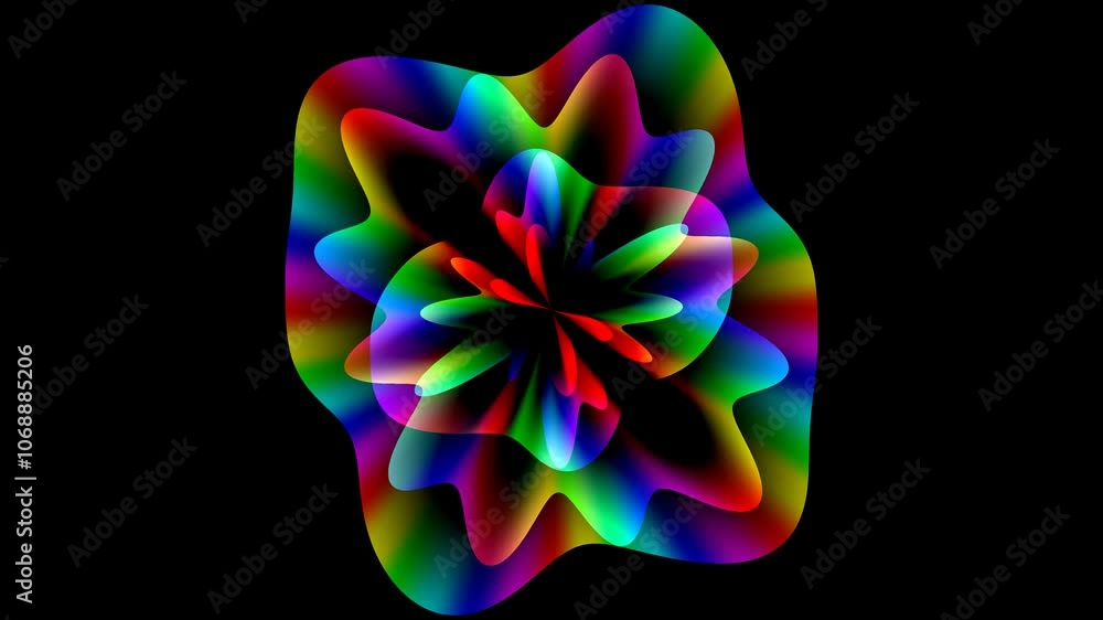 Poster dynamic colorful vortex animation featuring smooth gradients