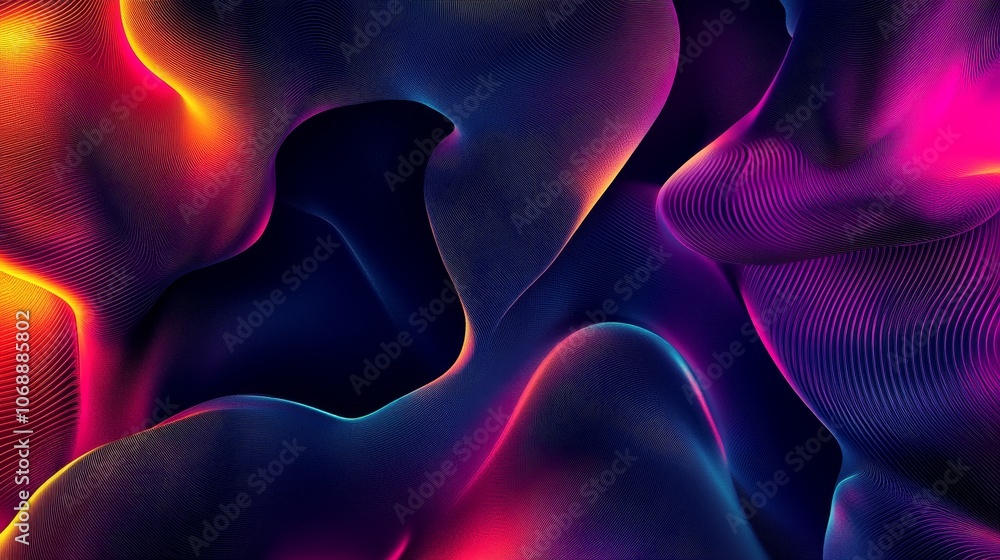 Poster abstract background with colorful fluid shapes