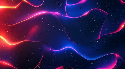 Obraz premium Abstract background with vibrant blue and red glowing lights, creating a futuristic and dynamic effect