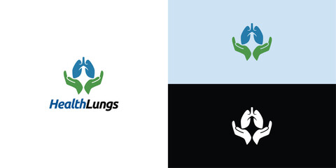 Lungs logo.  lungs  care logo designs for medical service and consult